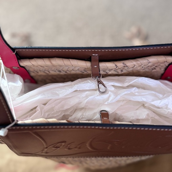 Christian Louboutin straw and leather bag - Picture 7 of 15